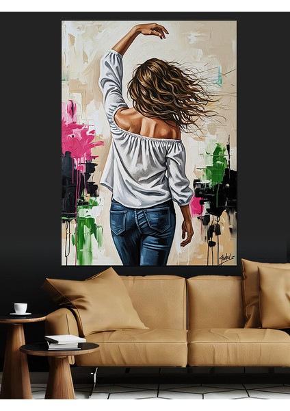 Dans Eden Insanlar Hareketi Dekoratif Kanvas - Mdf Ahşap Tablo fiyatları