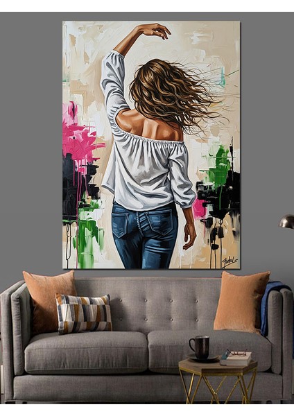 Dans Eden Insanlar Hareketi Dekoratif Kanvas - Mdf Ahşap Tablo indirimleri