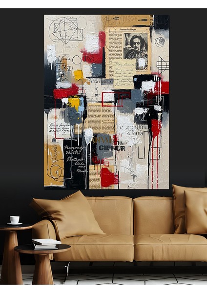 Soyut Sanat Tuval Boyama Dekoratif Kanvas - Mdf Ahşap Tablo fiyatları