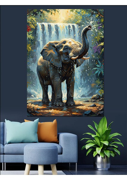 Ormanda Yürüyen Filler Dekoratif Kanvas - Mdf Ahşap Tablo modelleri