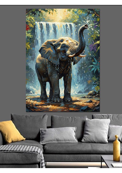 Ormanda Yürüyen Filler Dekoratif Kanvas - Mdf Ahşap Tablo indirimleri