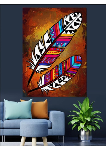 Tüyler Tüy Desenli Sanat Dekoratif Kanvas - Mdf Ahşap Tablo indirimleri