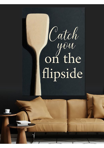Spatula Çevir Atasözü Yemek Dekoratif Kanvas - Mdf Ahşap Tablo fiyatları