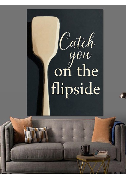 Spatula Çevir Atasözü Yemek Dekoratif Kanvas - Mdf Ahşap Tablo indirimleri