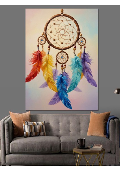 Tüylü Rüyalar Düş Kapanı Dekoratif Kanvas - Mdf Ahşap Tablo
