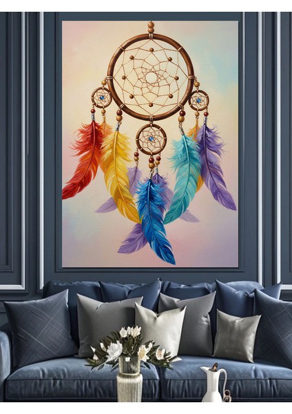 Tüylü Rüyalar Düş Kapanı Dekoratif Kanvas - Mdf Ahşap Tablo modelleri