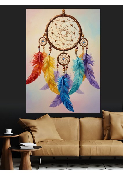 Tüylü Rüyalar Düş Kapanı Dekoratif Kanvas - Mdf Ahşap Tablo fırsatları