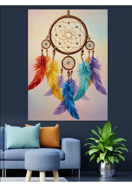 Tüylü Rüyalar Düş Kapanı Dekoratif Kanvas - Mdf Ahşap Tablo indirimleri