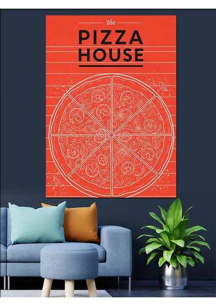 Pizza Ev Tarzı Italyan Dekoratif Kanvas - Mdf Ahşap Tablo