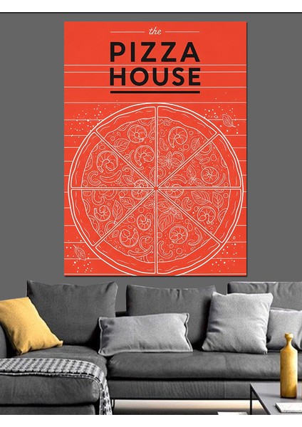 Pizza Ev Tarzı Italyan Dekoratif Kanvas - Mdf Ahşap Tablo fırsatları