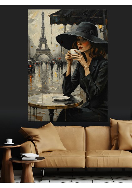 Edebiyatçı Silüeti Paris Sokak Dekoratif Kanvas - Mdf Ahşap Tablo modelleri