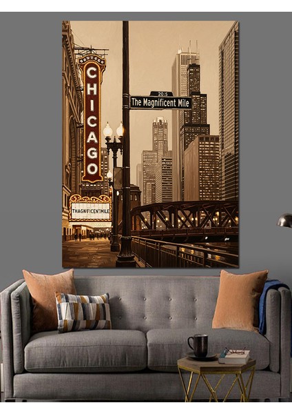 New York Şehir Silüeti Dekoratif Kanvas - Mdf Ahşap Tablo modelleri