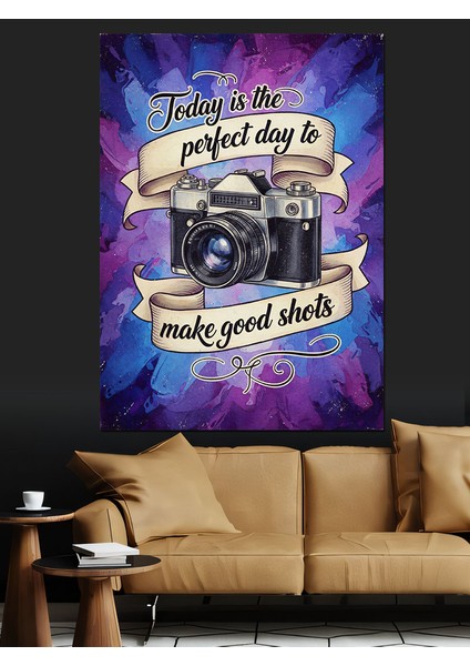 Eski Kamera Filmli Sözler Dekoratif Kanvas - Mdf Ahşap Tablo fırsatları