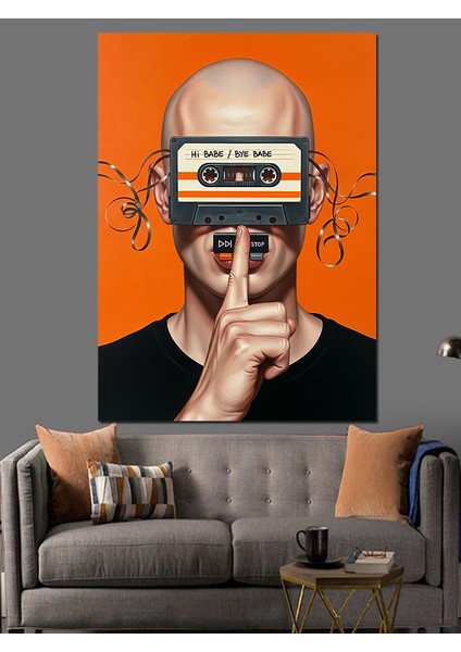 Sakin Ol Sessizlik Posteri Dekoratif Kanvas - Mdf Ahşap Tablo fiyatları