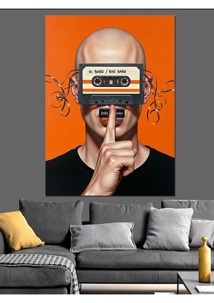 Sakin Ol Sessizlik Posteri Dekoratif Kanvas - Mdf Ahşap Tablo modelleri