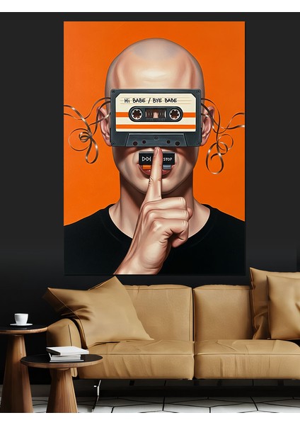 Sakin Ol Sessizlik Posteri Dekoratif Kanvas - Mdf Ahşap Tablo indirimleri