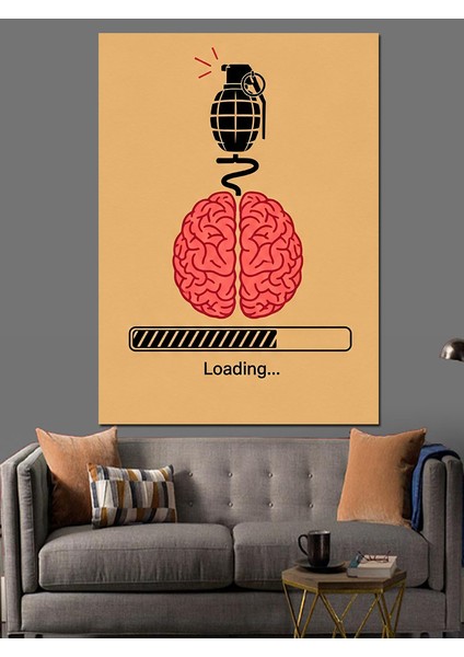 El Bombası Beyin Fırtınası Dekoratif Kanvas - Mdf Ahşap Tablo indirimleri