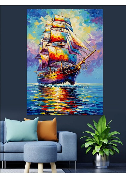 Yelkenli Gemi Rüyası Sanat Dekoratif Kanvas - Mdf Ahşap Tablo fiyatları
