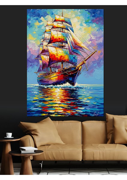 Yelkenli Gemi Rüyası Sanat Dekoratif Kanvas - Mdf Ahşap Tablo modelleri