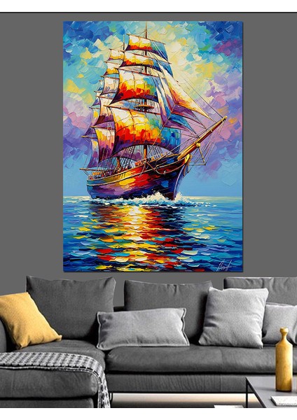 Yelkenli Gemi Rüyası Sanat Dekoratif Kanvas - Mdf Ahşap Tablo indirimleri