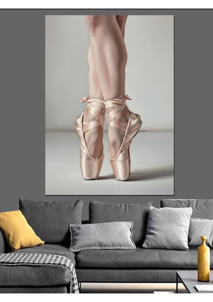 Bale Ayakkabısı Dansçı Ayak Dekoratif Kanvas - Mdf Ahşap Tablo fırsatları