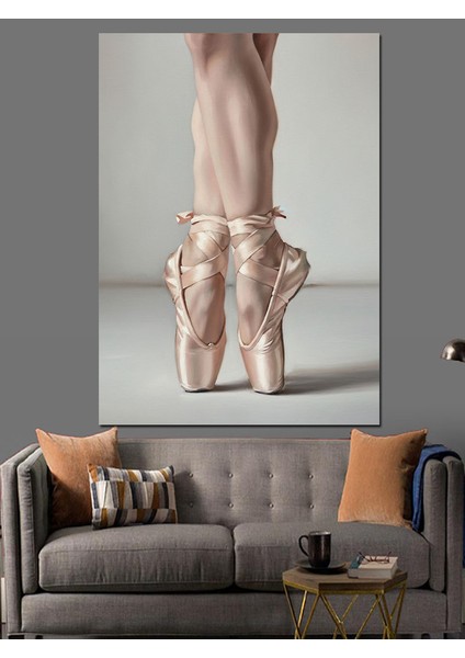 Bale Ayakkabısı Dansçı Ayak Dekoratif Kanvas - Mdf Ahşap Tablo indirimleri