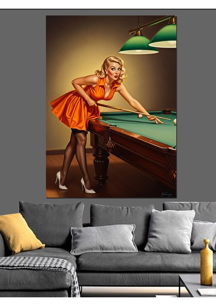 Blardo Oynayan Kadın Dekoratif Kanvas - Mdf Ahşap Tablo indirimleri