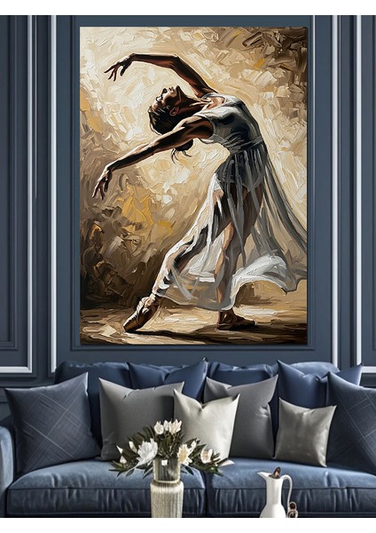 Bale Dans Eden Kadın Zarafet Dekoratif Kanvas - Mdf Ahşap Tablo fiyatları