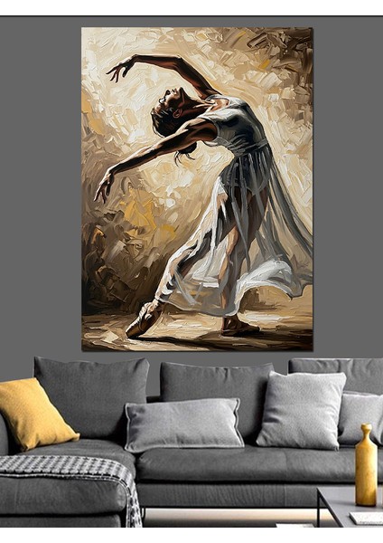 Bale Dans Eden Kadın Zarafet Dekoratif Kanvas - Mdf Ahşap Tablo modelleri