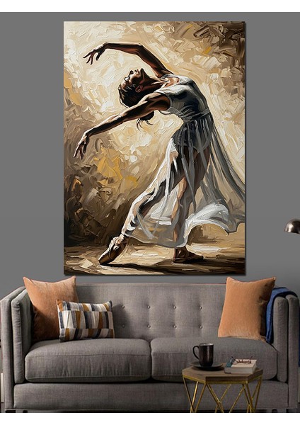 Bale Dans Eden Kadın Zarafet Dekoratif Kanvas - Mdf Ahşap Tablo fırsatları
