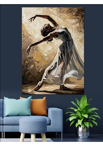 Bale Dans Eden Kadın Zarafet Dekoratif Kanvas - Mdf Ahşap Tablo indirimleri