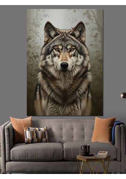 Kurt Portresi Yüksek Çözünürlük Dekoratif Kanvas - Mdf Ahşap Tablo fiyatları