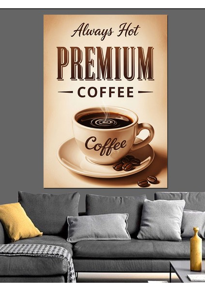Daima Premium Kahve Kupası Dekoratif Kanvas - Mdf Ahşap Tablo fiyatları