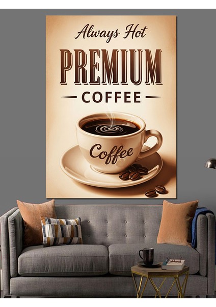 Daima Premium Kahve Kupası Dekoratif Kanvas - Mdf Ahşap Tablo modelleri