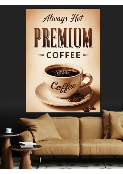 Daima Premium Kahve Kupası Dekoratif Kanvas - Mdf Ahşap Tablo indirimleri