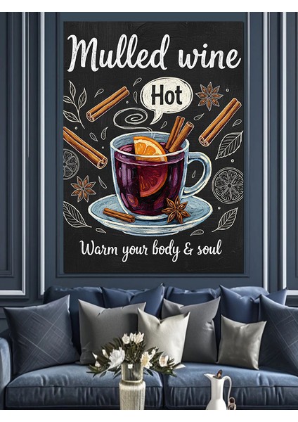 Kış Temalı Sıcak Şarap Dekoratif Kanvas - Mdf Ahşap Tablo fiyatları