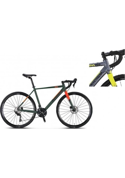 GVL700-GRX400 Erkek Yarış Bisikleti 550H Hd 28 Jant 20 Vites Antrasıt Lıme