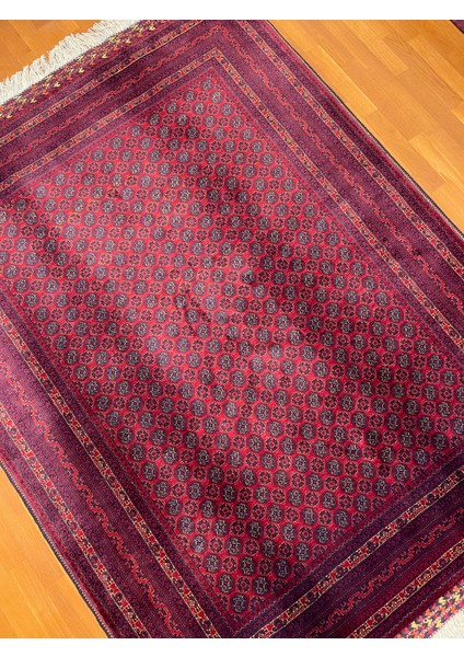 El Dokuma Afgan Halı Ince Dokuma Bordo Renk 3 Metre Kare fiyatları
