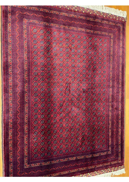 El Dokuma Afgan Halı Ince Dokuma Bordo Renk 3 Metre Kare modelleri