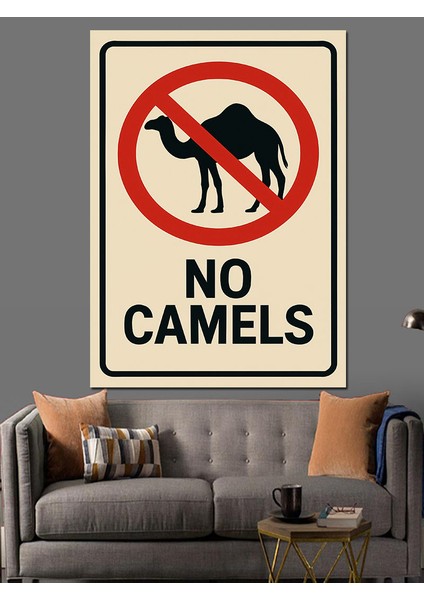 "deve Yok" Uyarı Posteri Dekoratif Kanvas - Mdf Ahşap Tablo modelleri