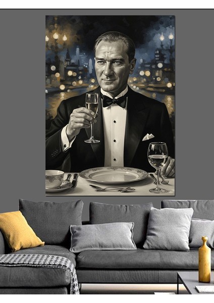 Mustafa Kemal Atatürk Dekoratif Kanvas - Mdf Ahşap Tablo fiyatları