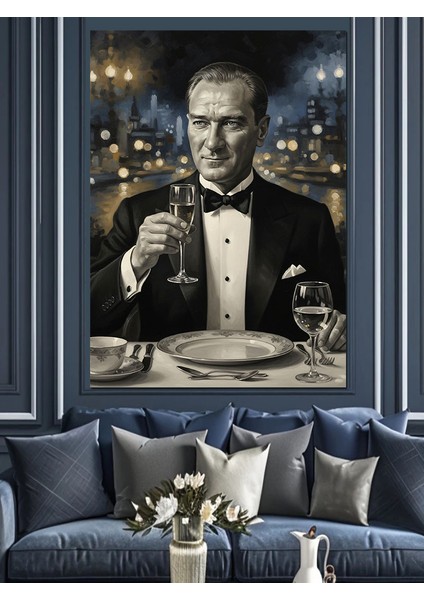 Mustafa Kemal Atatürk Dekoratif Kanvas - Mdf Ahşap Tablo modelleri