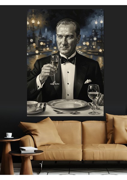 Mustafa Kemal Atatürk Dekoratif Kanvas - Mdf Ahşap Tablo fırsatları