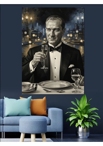 Mustafa Kemal Atatürk Dekoratif Kanvas - Mdf Ahşap Tablo indirimleri