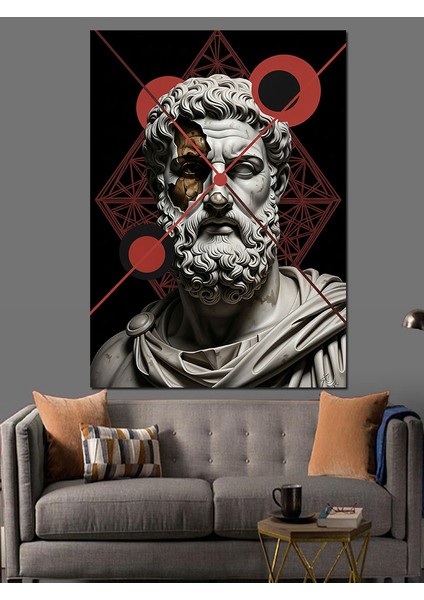 Sokrates Heykeli Sakallı Adam Dekoratif Kanvas - Mdf Ahşap Tablo fiyatları