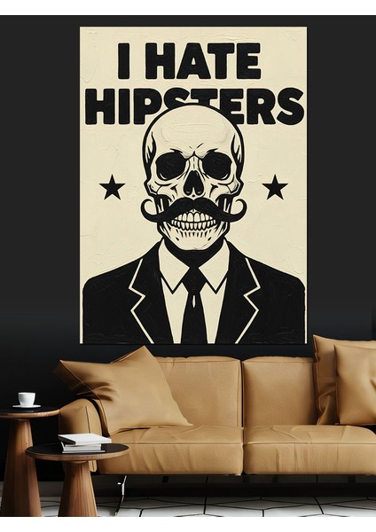 Kurukafa Bıyık Nefret Yazısı Dekoratif Kanvas - Mdf Ahşap Tablo modelleri