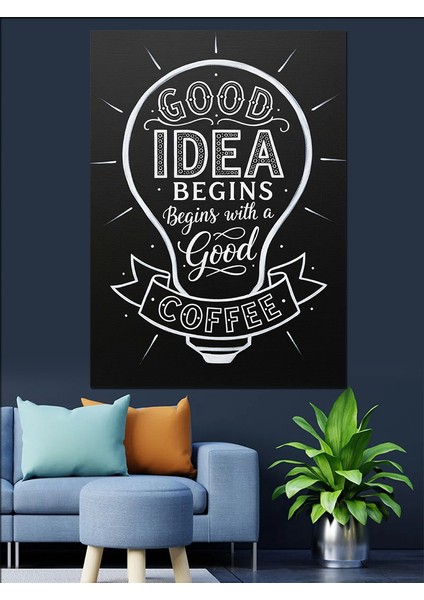 Güzel Fikir Kara Tahta Dekoratif Kanvas - Mdf Ahşap Tablo modelleri
