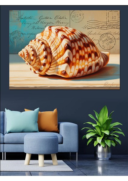 Deniz Kabuğu Deniz Ürünü Dekoratif Kanvas - Mdf Ahşap Tablo fiyatları