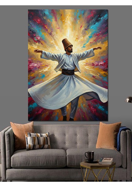 Sema Yapan Derviş Figürü Dekoratif Kanvas - Mdf Ahşap Tablo modelleri