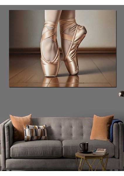 Bale Ayakkabısı Dans Pozu Dekoratif Kanvas - Mdf Ahşap Tablo modelleri